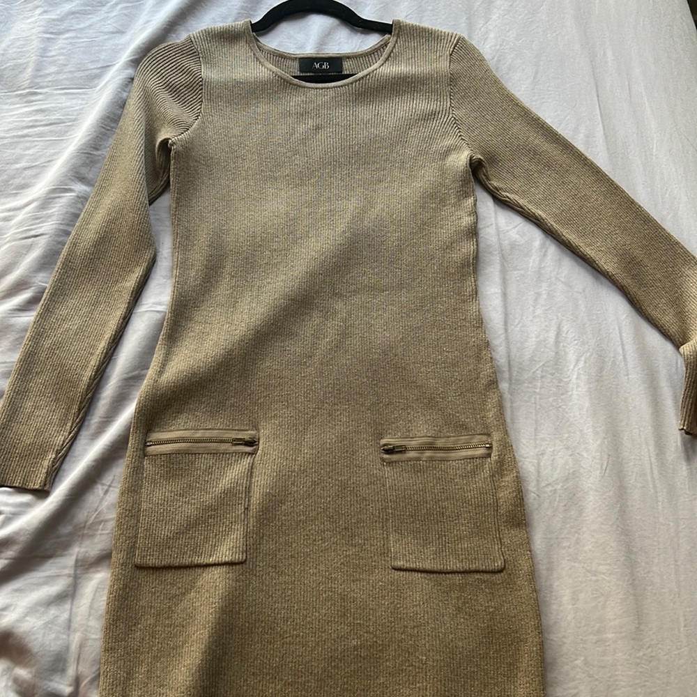 NWOT tan sweater dress